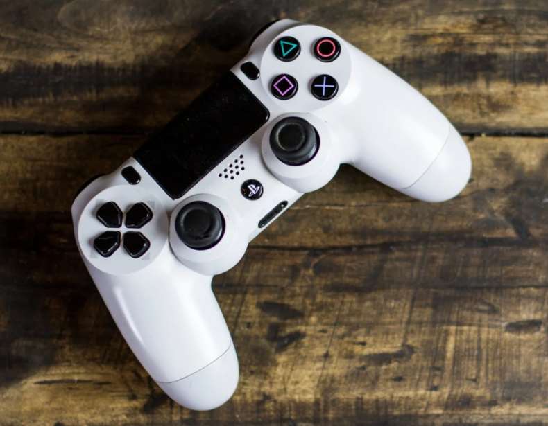 White PS4 controller