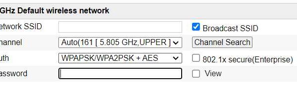 changing 5 GHZ Wi-Fi channel